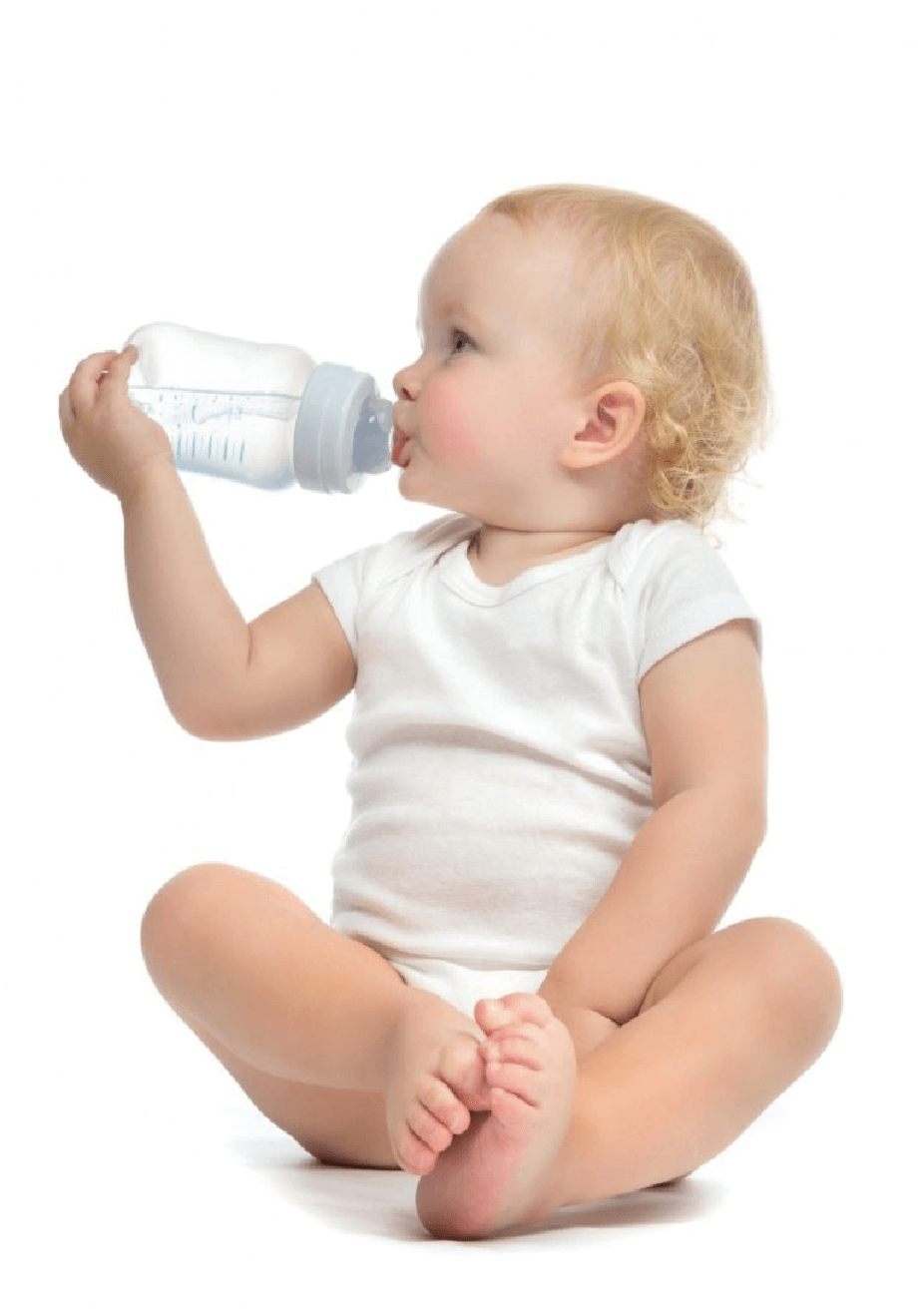 Младенец с бутылочкой фото